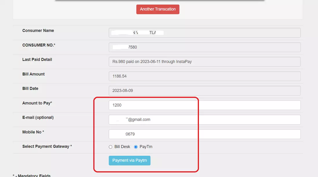 mgvcl online bill payment