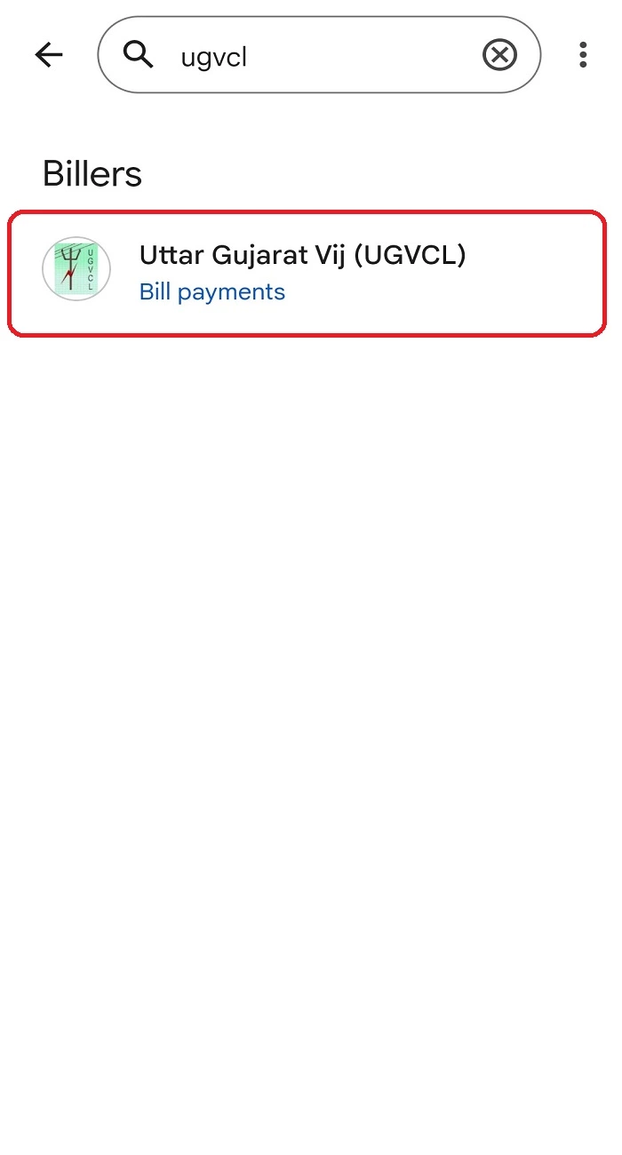 Check UGVCL Bill using Google Pay