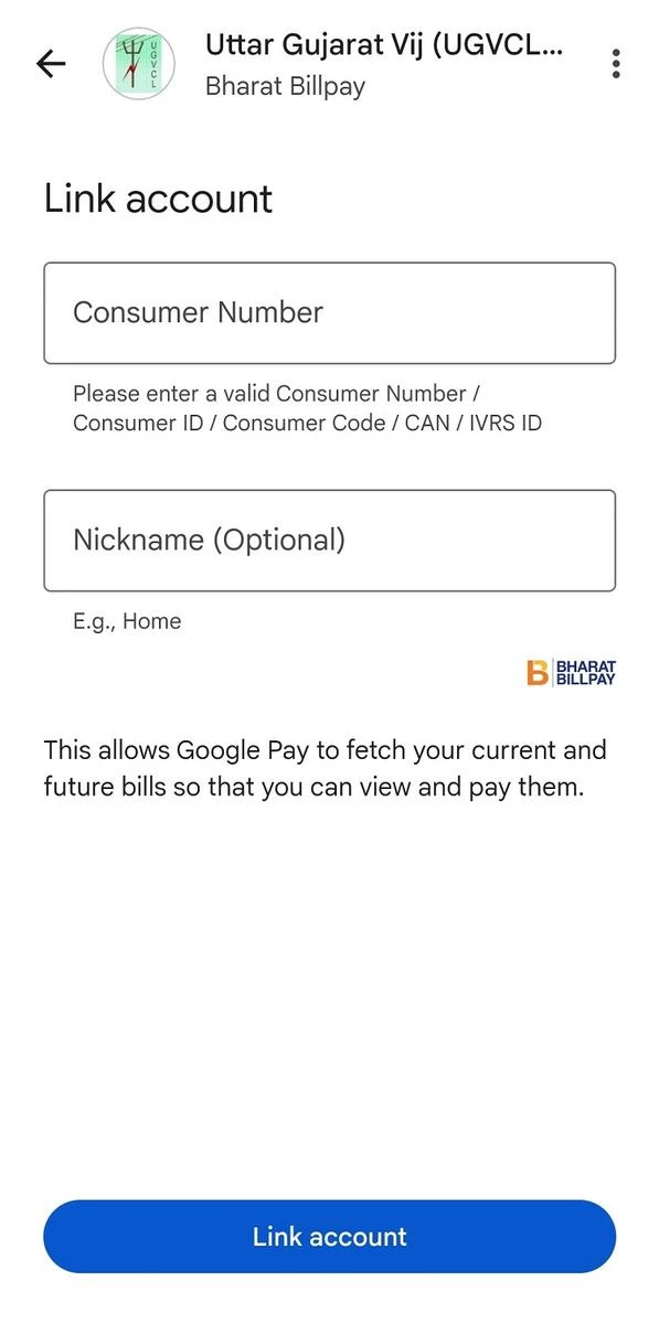 Check UGVCL Bill using Google Pay