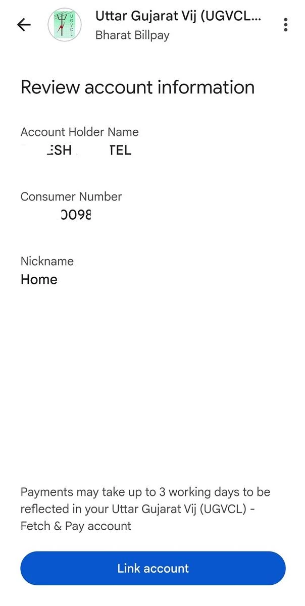 Check UGVCL Bill using Google Pay
