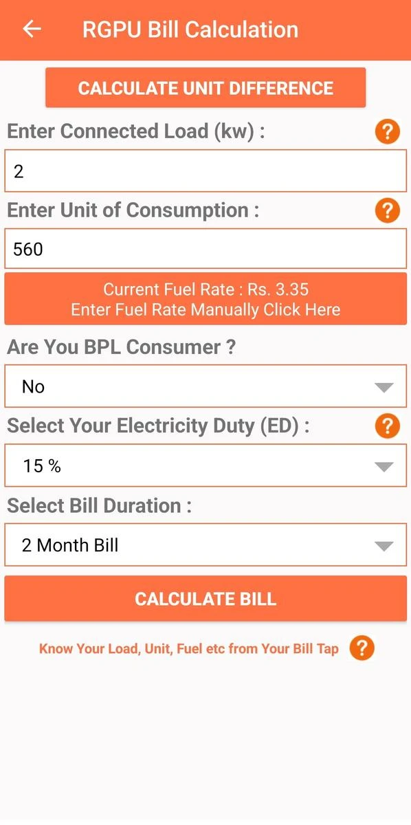 mgvcl bill charges in city rgpu