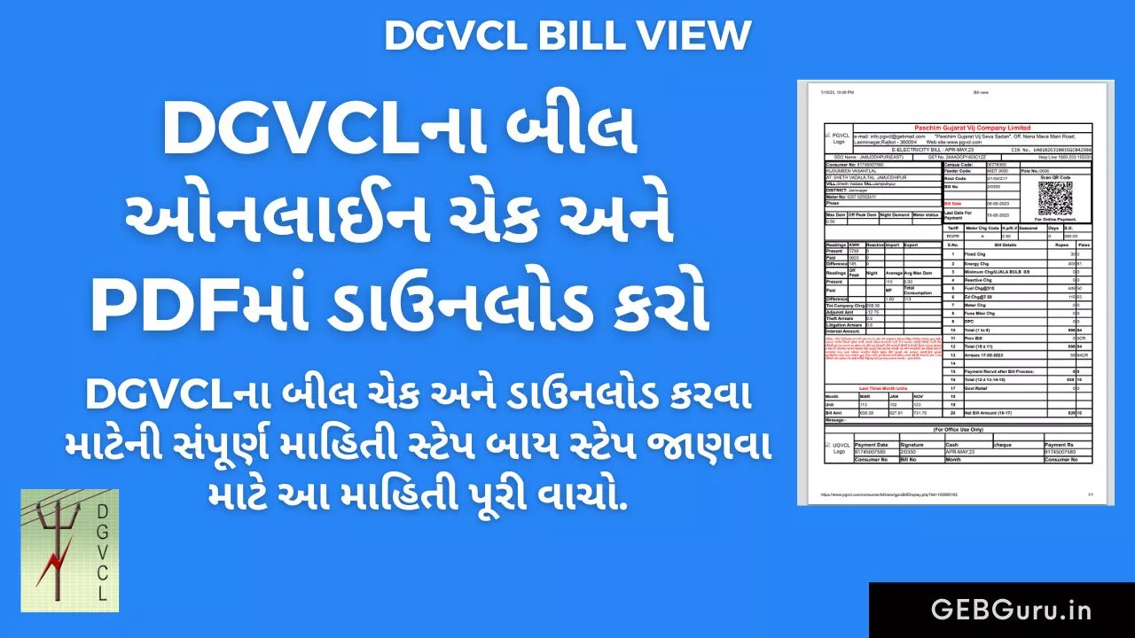 DGVCL Bill View