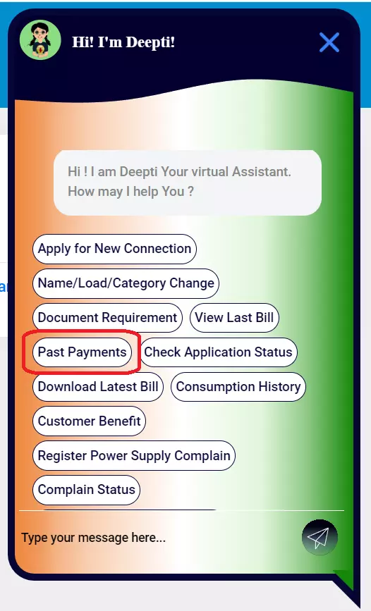 Last 5 Paid Amounts Details of PGVCL