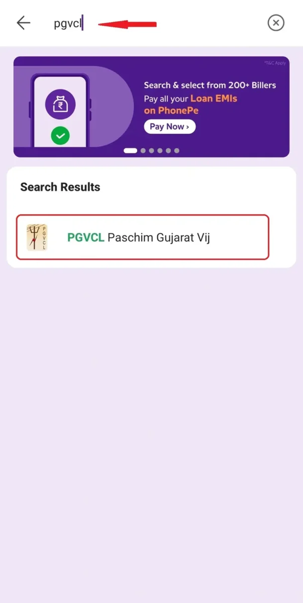 PGVCL Bill Pay using Phone Pe