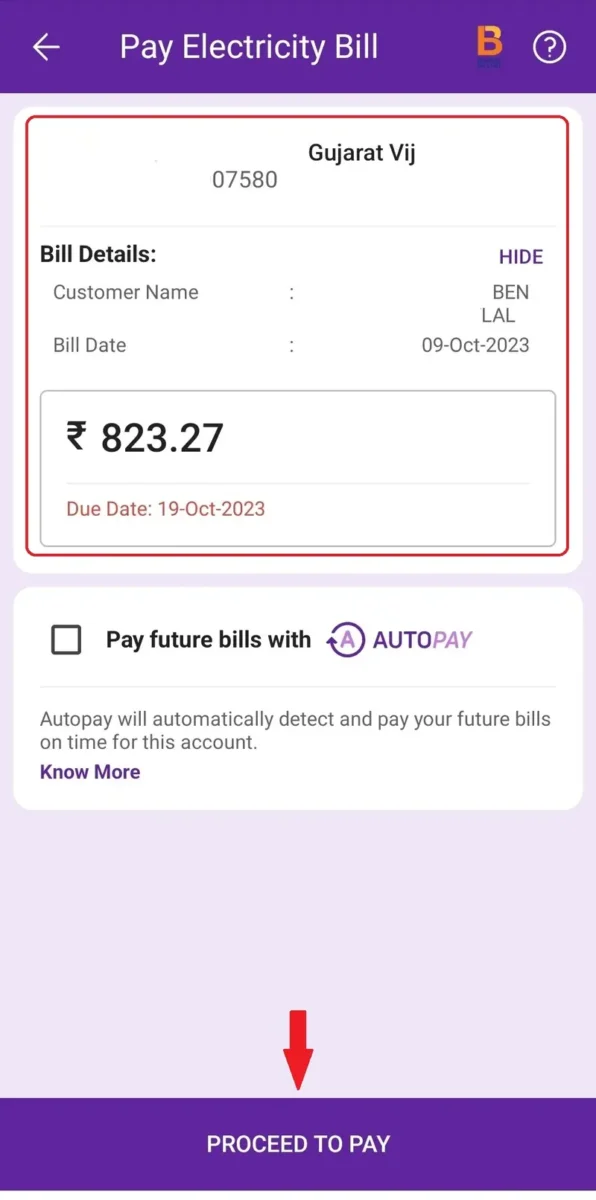 MGVCL Bill Pay using Phone Pe